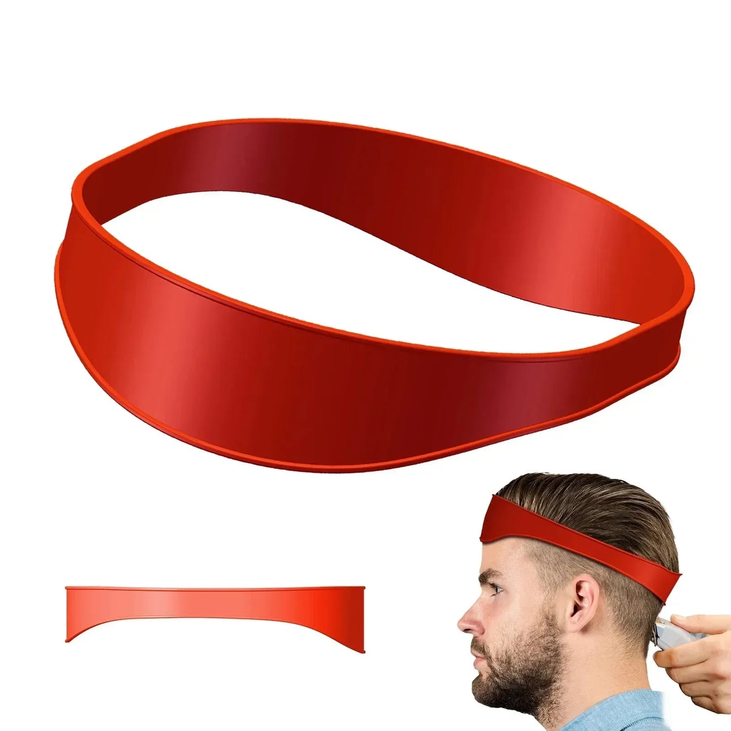 Hair Cutting Guide – Curved Headband & Silicone Neckline Template for Home Haircuts and Styling-TRUZENIC