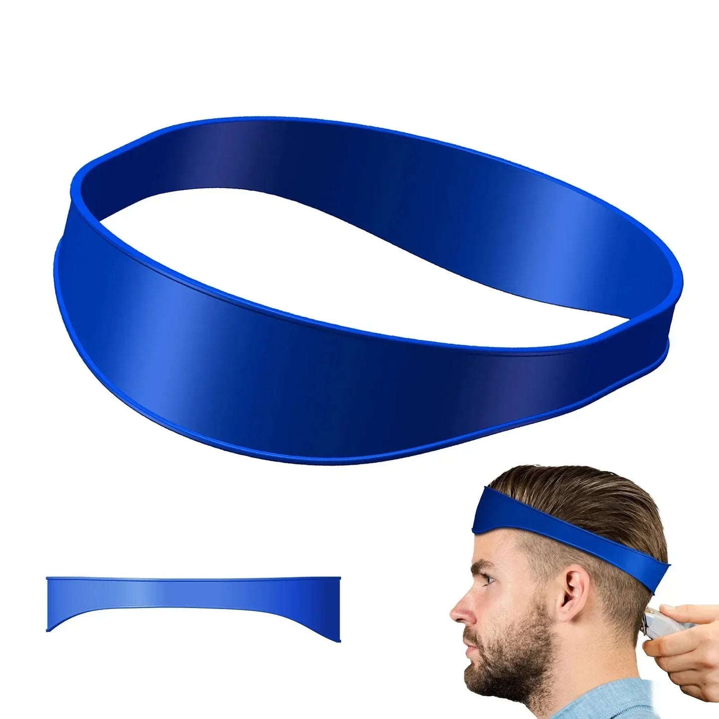Hair Cutting Guide – Curved Headband & Silicone Neckline Template for Home Haircuts and Styling-TRUZENIC