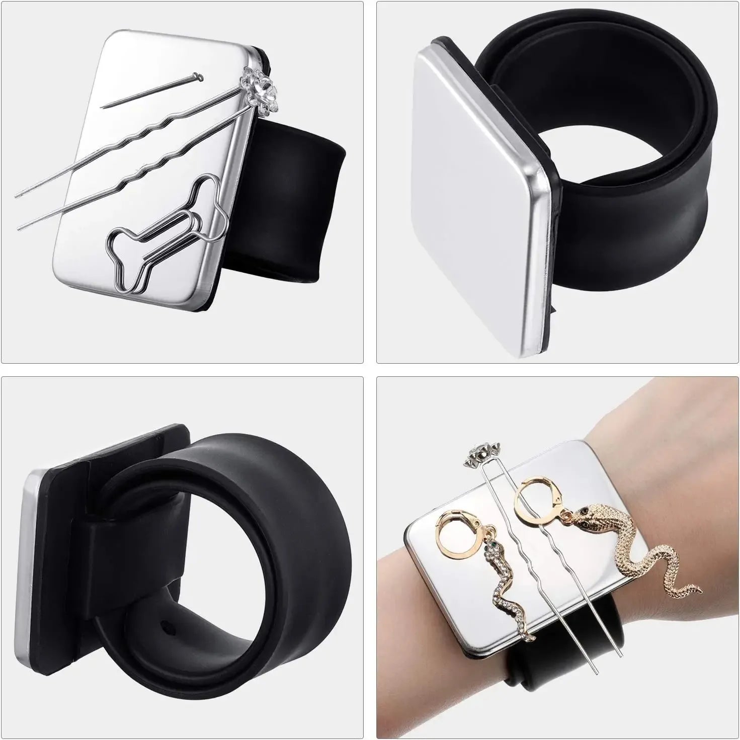 TRUZENIC Magnetic Hair Clip Holder Wristband