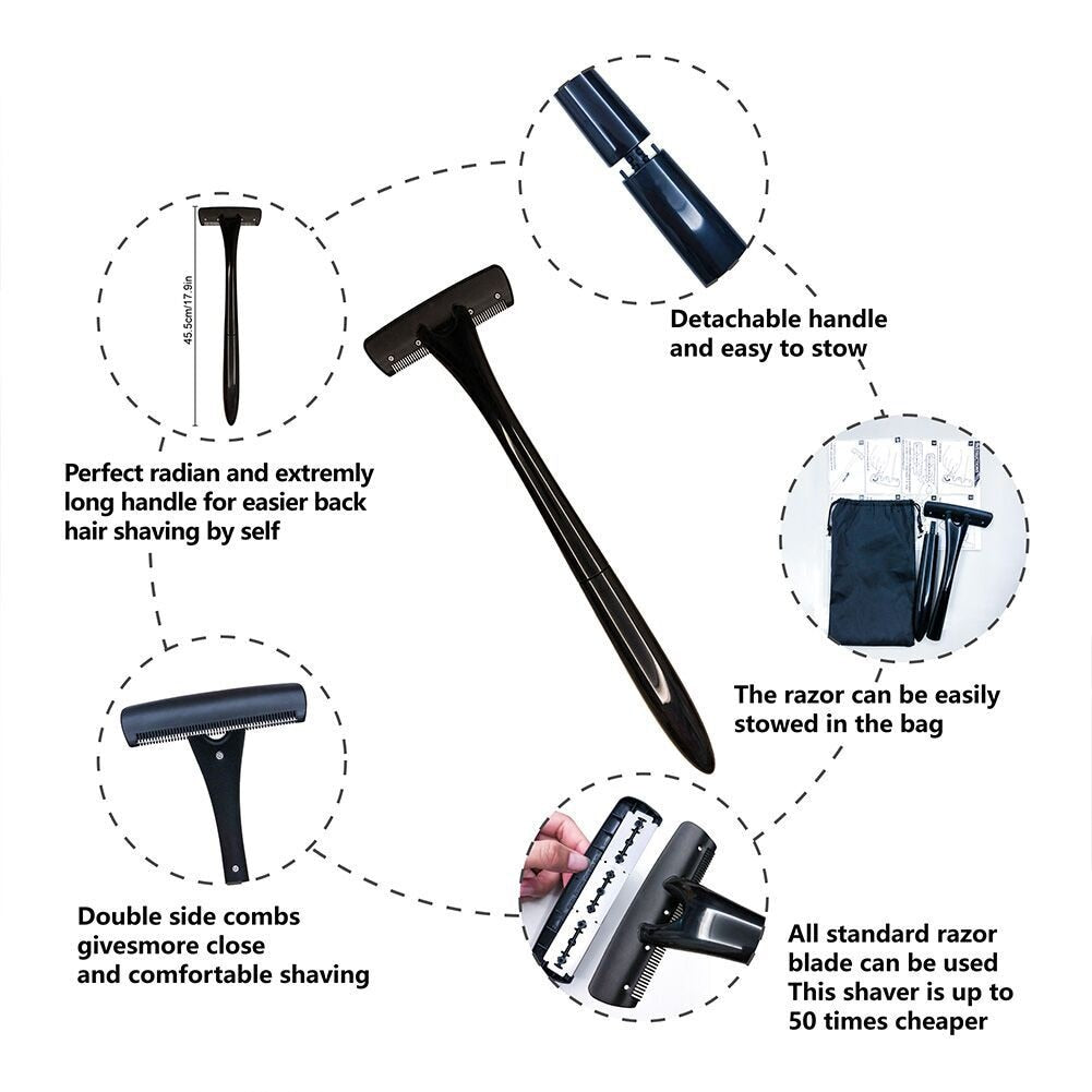 TRUZENIC Portable Back Shaver for Men