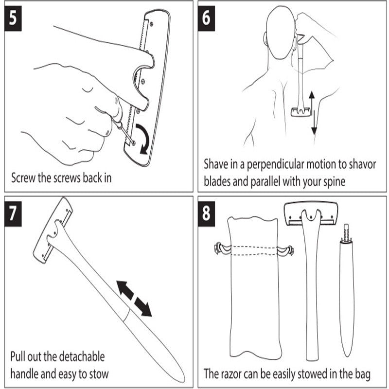 TRUZENIC Portable Back Shaver for Men