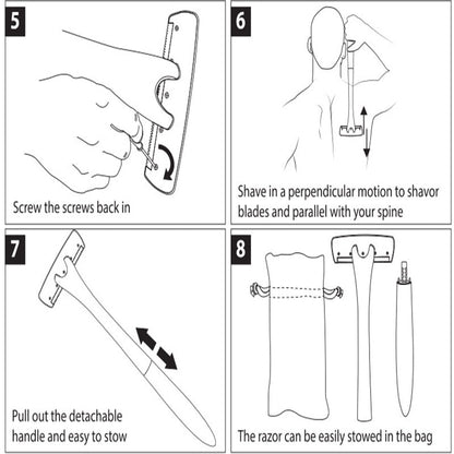 TRUZENIC Portable Back Shaver for Men