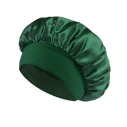 Satin Lined Sleep Bonnet – Soft Silk Hair Wrap Cap for Long Hair, Shower, or Salon Use-TRUZENIC