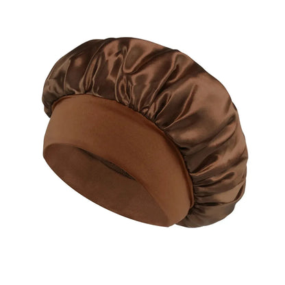 Satin Lined Sleep Bonnet – Soft Silk Hair Wrap Cap for Long Hair, Shower, or Salon Use-TRUZENIC