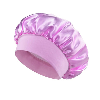 Satin Lined Sleep Bonnet – Soft Silk Hair Wrap Cap for Long Hair, Shower, or Salon Use-TRUZENIC