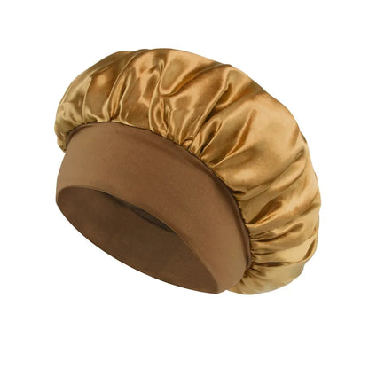 Satin Lined Sleep Bonnet – Soft Silk Hair Wrap Cap for Long Hair, Shower, or Salon Use-TRUZENIC