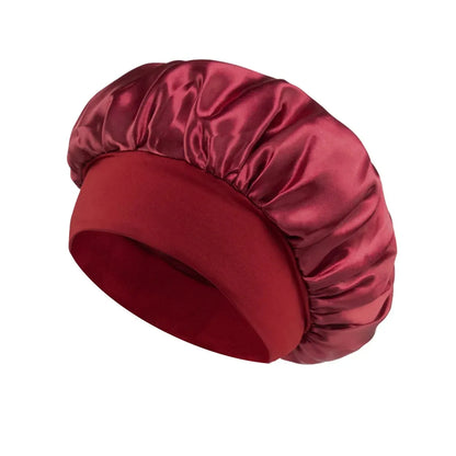 Satin Lined Sleep Bonnet – Soft Silk Hair Wrap Cap for Long Hair, Shower, or Salon Use-TRUZENIC