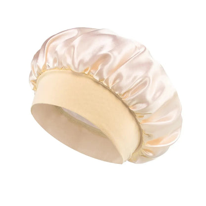 Satin Lined Sleep Bonnet – Soft Silk Hair Wrap Cap for Long Hair, Shower, or Salon Use-TRUZENIC