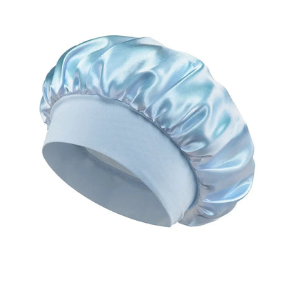 Satin Lined Sleep Bonnet – Soft Silk Hair Wrap Cap for Long Hair, Shower, or Salon Use-TRUZENIC
