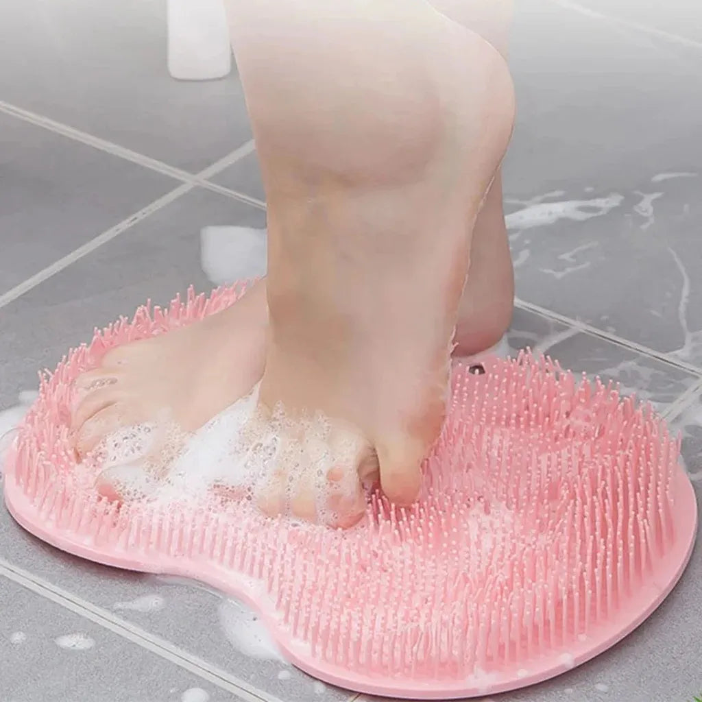 TRUZENIC Silicone Foot Scrubbing Shower Mat – Non-Slip Exfoliating Pad
