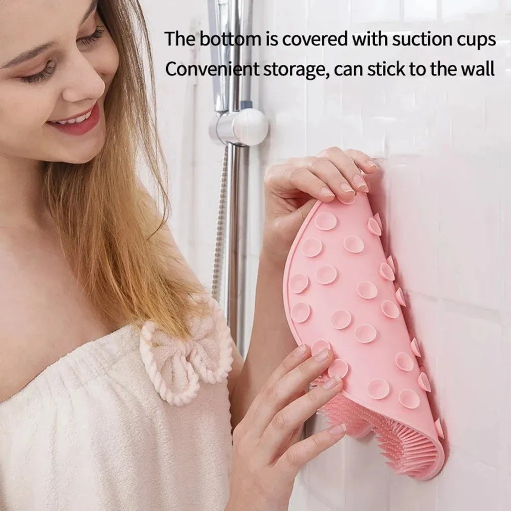 TRUZENIC Silicone Foot Scrubbing Shower Mat – Non-Slip Exfoliating Pad