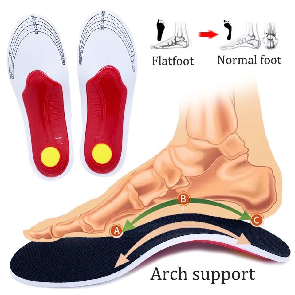 TRUZENIC Supportive Flat Foot Insoles for All-Day Comfort