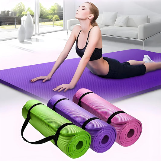 Thick Non-Slip Yoga Mat with Carry Strap – Ideal for Home and Studio Practice 1