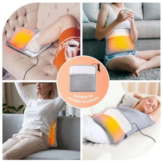 USB Electric Foot Warmer in Grey - Soft Washable Heated Foot Warmer with Flannel Fabric for Cozy Feet 4