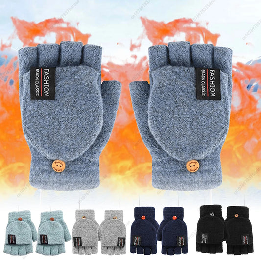 USB Electric Heated Gloves with Adjustable Temperature – Fingerless Design for Outdoor Activities, Dual-Sided Heating, One Size 1