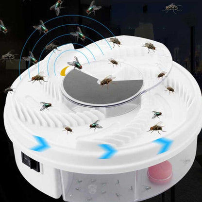 USB Non-Toxic Fly Trap – Effective Indoor and Outdoor Fruit Fly Catcher with Rotating Bait Arms, Reusable Bug Killer 1