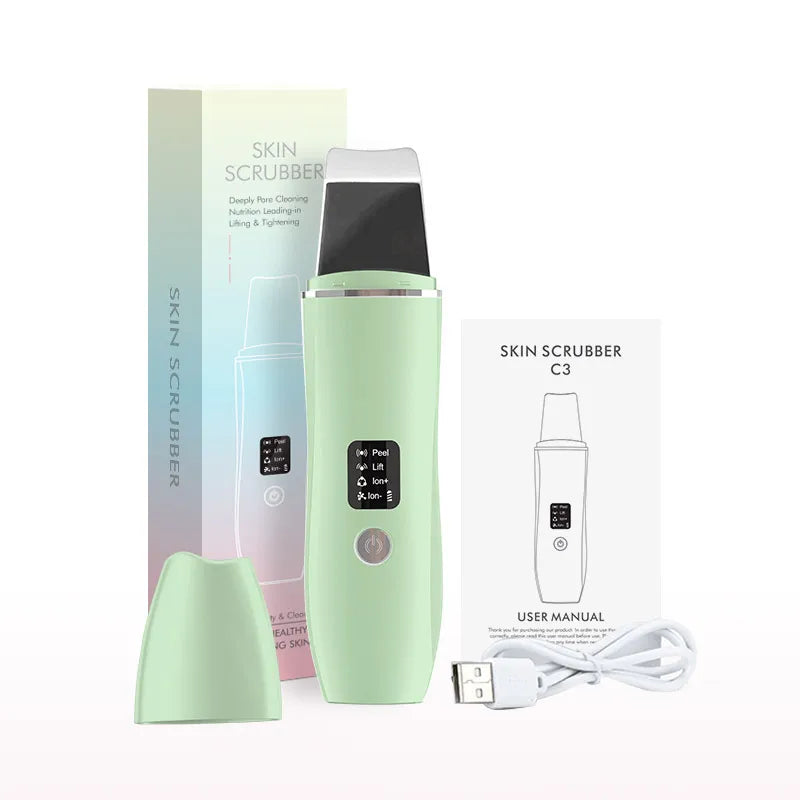 Ultrasonic Skin Scrubber with EMS Microcurrent – Deep Cleansing Skin Spatula for Blackhead Removal and Facial Lifting 8