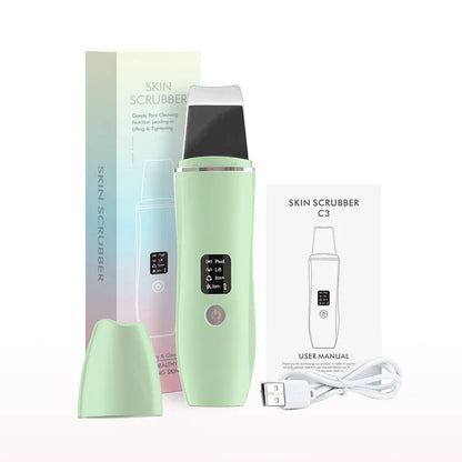 Ultrasonic Skin Scrubber with EMS Microcurrent – Deep Cleansing Skin Spatula for Blackhead Removal and Facial Lifting 8