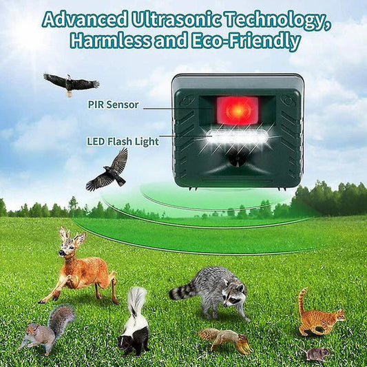 Ultrasonic Woodpecker Repeller - Effective Bird Deterrent with Sonic Alarms and Wide Coverage for Outdoor Spaces 1