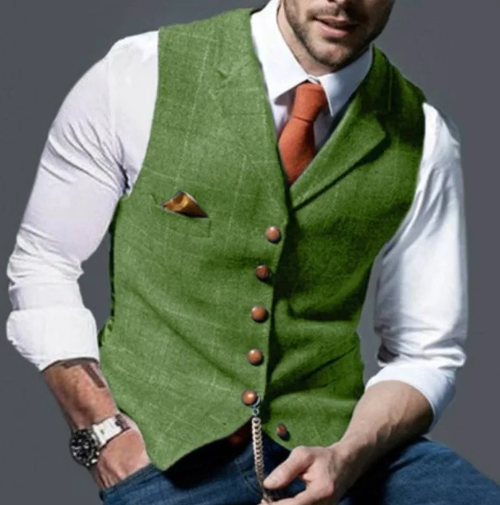 Vintage Mens Waistcoat in Luxurious Fabric – Timeless Classic Style for Formal and Casual Occasions 7