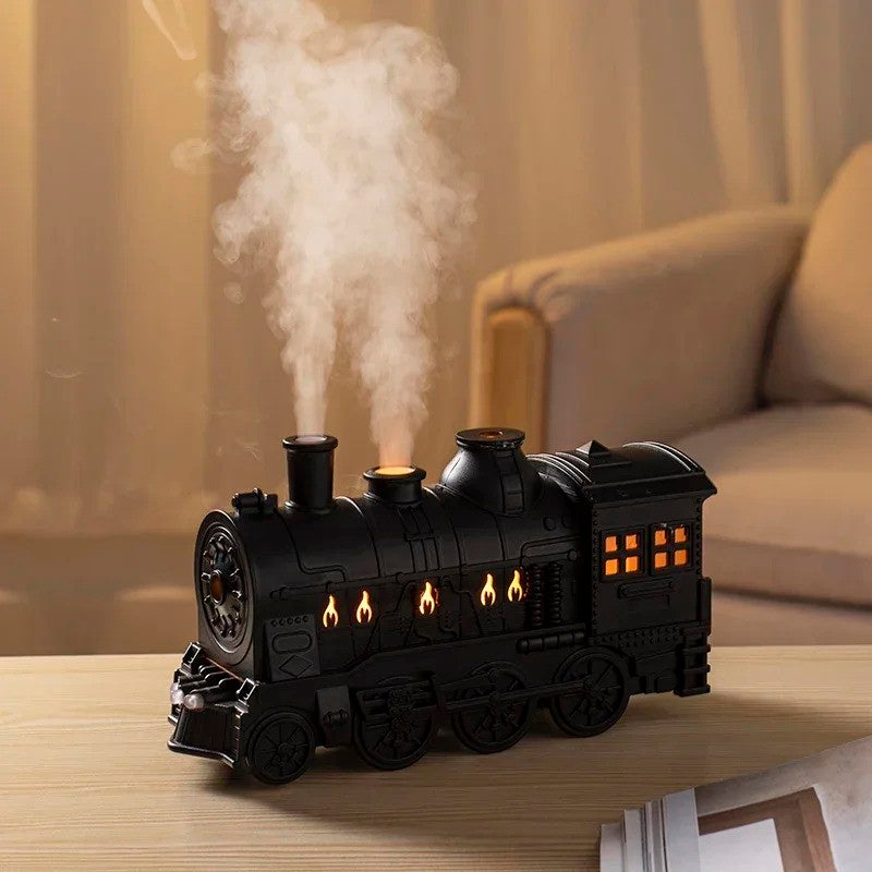 Vintage Train Humidifier with LED Lighting – Charming Aromatherapy Diffuser 1