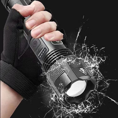 Waterproof Rechargeable Flashlight with 12000 Lumens, 5 Modes, Adjustable Focus – Military Laser Pocket Lamp 3