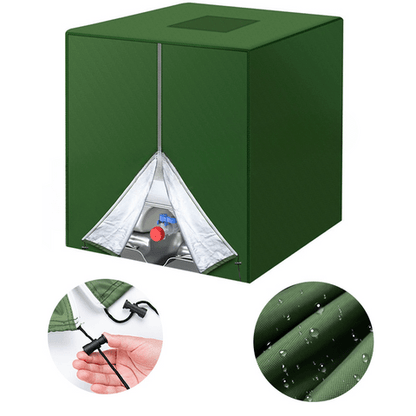 Waterproof Tank Cover for 1000L – UV-Resistant, Easy Installation, Black, Green, Gray Options 4