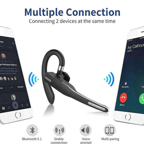 Wireless Bluetooth 5.1 Noise Cancelling Headset with Dual Microphone and Ergonomic Design - Clear Communication Headphones 7