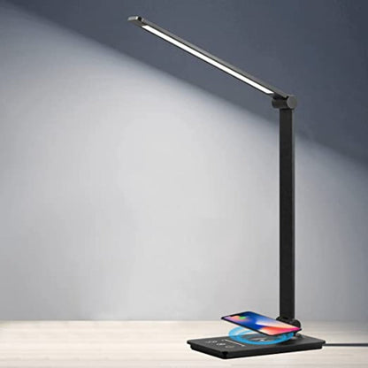 Wireless Charging LED Desk Lamp with Touch Control and Adjustable Brightness – Modern Design 0