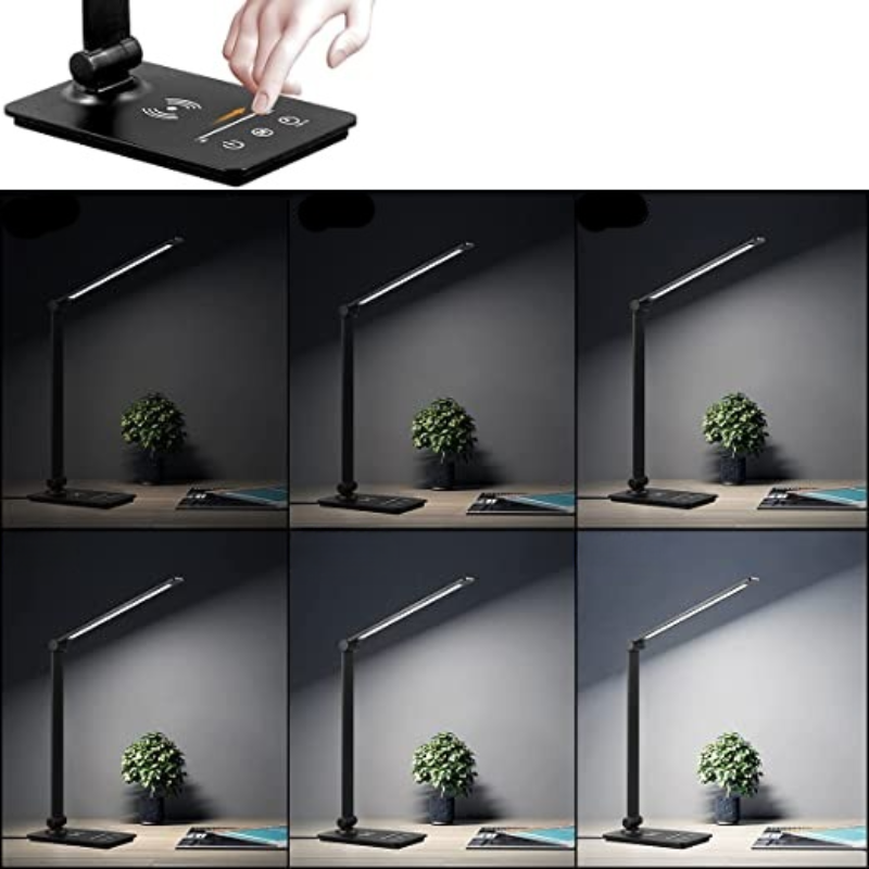 Wireless Charging LED Desk Lamp with Touch Control and Adjustable Brightness – Modern Design 2
