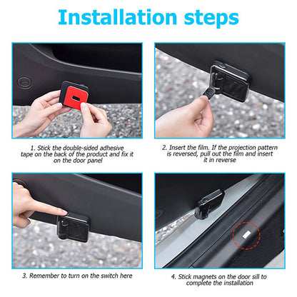 Wireless LED Car Door Light Projector with Custom Logo Display – Easy Installation, Universal Fit 7