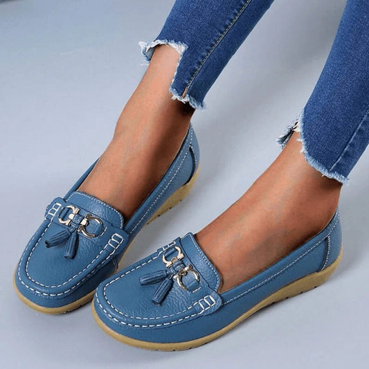 Women's Orthopedic Loafers – Comfortable Leather Slip-Ons with Ergonomic Support 0