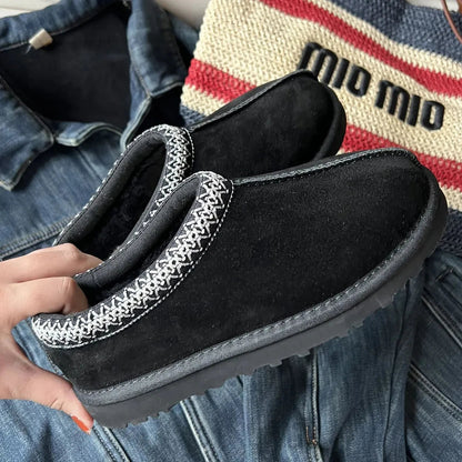 Women's Ultra Mini Platform Boots with Fur Lining – Cozy Black Ankle Booties for Winter 6