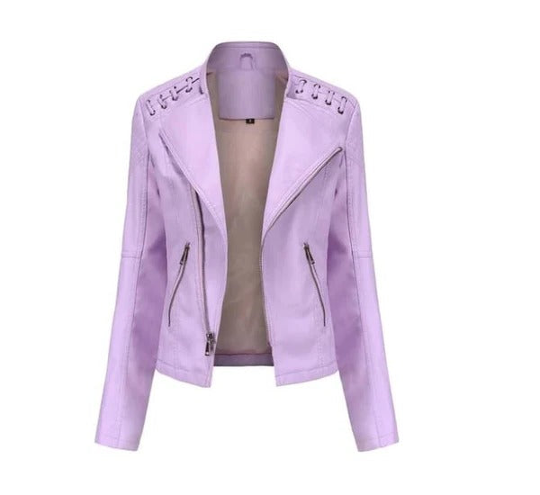 Women's Vintage Lambskin Leather Jacket – Elegant Design for Office and Casual Wear 3