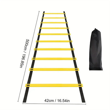 Agility Ladder with Adjustable Nylon Straps – Speed and Footwork Training Equipment for Sports and Fitness-TRUZENIC
