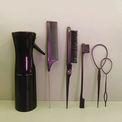 TRUZENIC Toddler Hair Styling Set – Loop Topsy, Ponytail Tools, Braid Comb & Spray Bottle for Kids