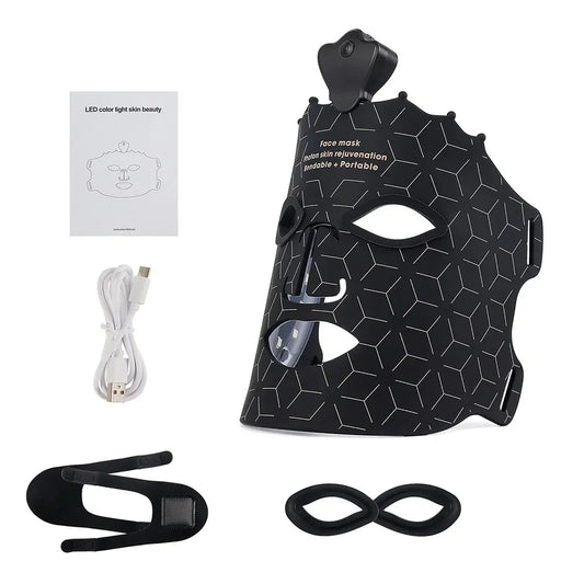 TRUZENIC 7-Color LED Silicone Facial Mask – Wireless Red Light Therapy for Skin Brightening & Care