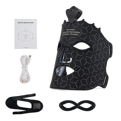 TRUZENIC 7-Color LED Silicone Facial Mask – Wireless Red Light Therapy for Skin Brightening & Care