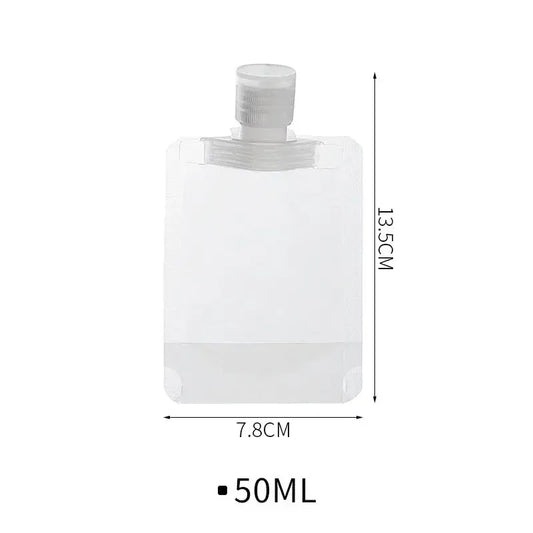 TRUZENIC 5-Piece Travel Bottles Set – Refillable Lotion, Shampoo & Toiletries Dispenser Pouches