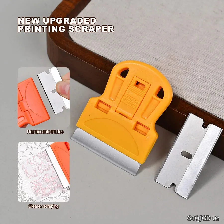 TRUZENIC Nail Art Scraper & French Manicure Stamp Set – Removable Cleaning Shovel & Glue Stickers Tool