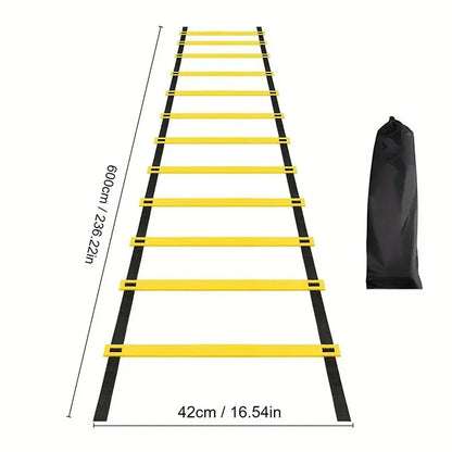 Agility Ladder with Adjustable Nylon Straps – Speed and Footwork Training Equipment for Sports and Fitness-TRUZENIC