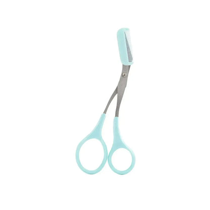 Stainless Steel Eyebrow Trimmer with Comb – Precision Shaping and Hair Removal Tool for Grooming and Makeup-TRUZENIC