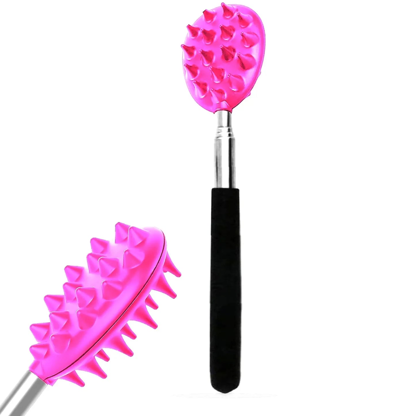 Extendable Cactus Back Scratcher – Retractable Itch Relief Stick with Dual Spike Sizes for Men and Women-TRUZENIC