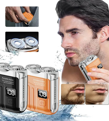 Mini Electric Shaver for Men Rechargeable Double Head Beard Trimmer & Waterproof Portable Facial Razor-TRUZENIC
