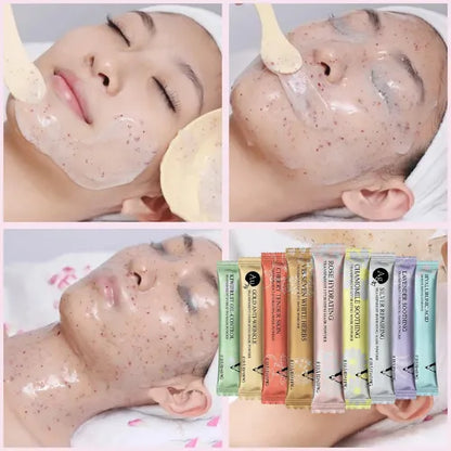 Hydro Jelly Mask Powder – 5 Pcs of DIY Peel-Off Facial Mask with Rose and Collagen for Moisturizing Skincare-TRUZENIC