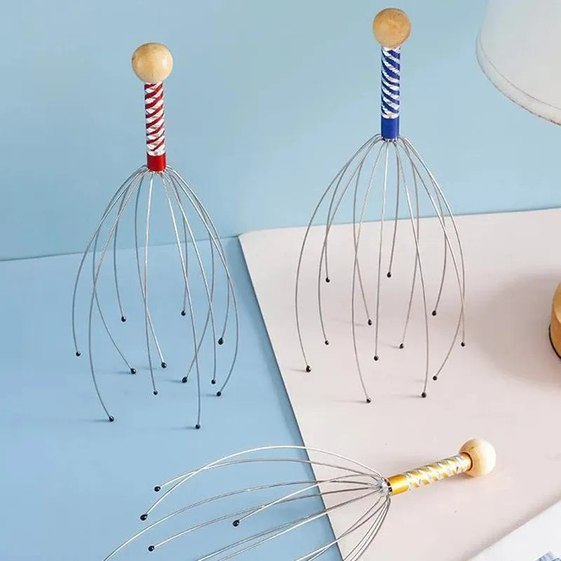 Stainless Steel Octopus Scalp Massager – Relaxing Head Scratcher and Itch Relief-TRUZENIC