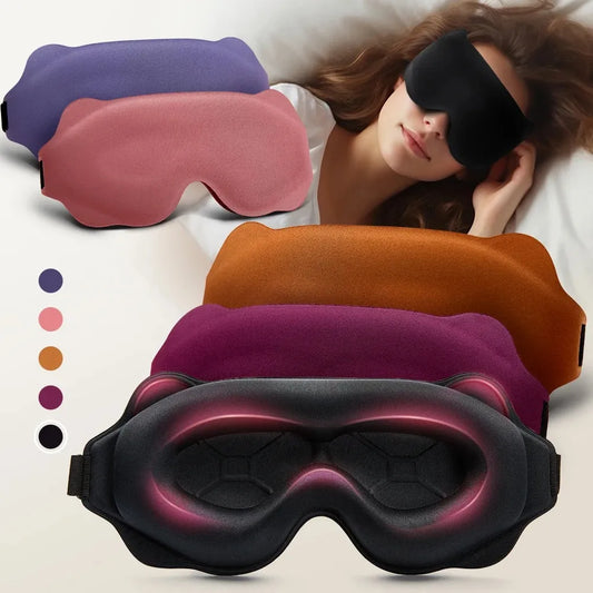 3D Contoured Sleep Mask – Soft, Light-Blocking Eye Mask for Travel, Naps & Nighttime Rest-TRUZENIC