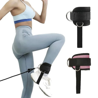 Padded Ankle Straps for Cable Machines – Double D-Ring Ankle Cuffs for Gym Leg Workouts and Kickbacks-TRUZENIC