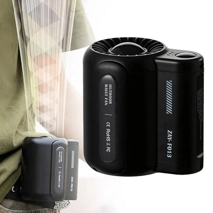 TRUZENIC Outdoor Waist & Neck Fan – Portable 3-Speed USB Handheld & Clip-On Cooling Fan