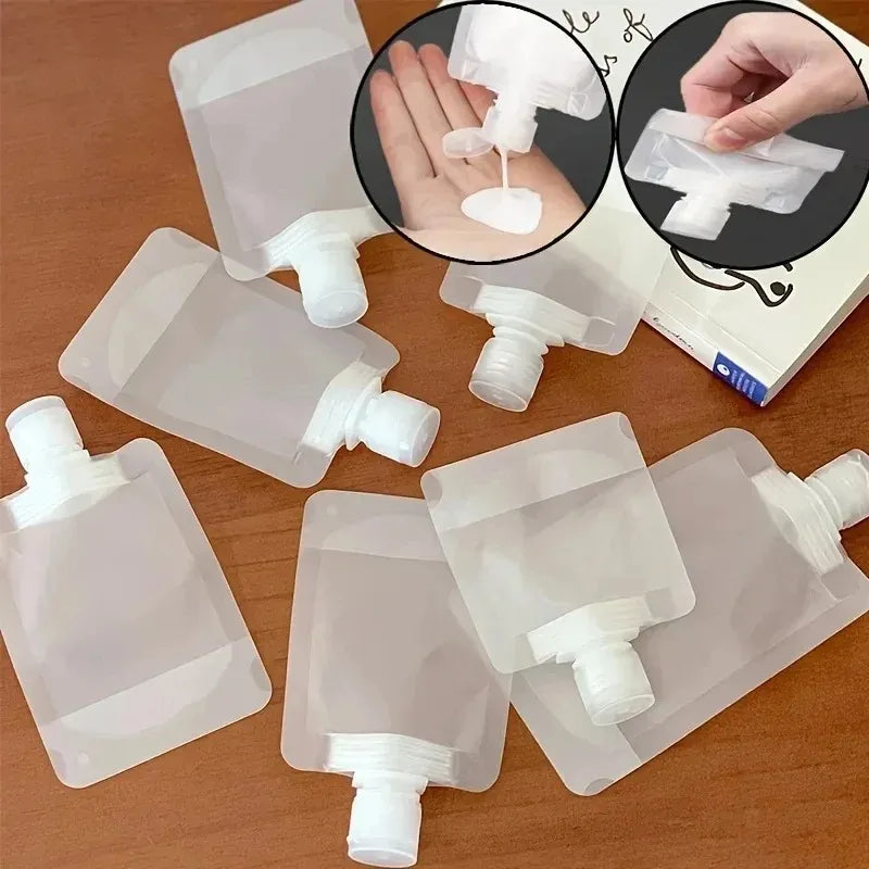 TRUZENIC 5-Piece Travel Bottles Set – Refillable Lotion, Shampoo & Toiletries Dispenser Pouches